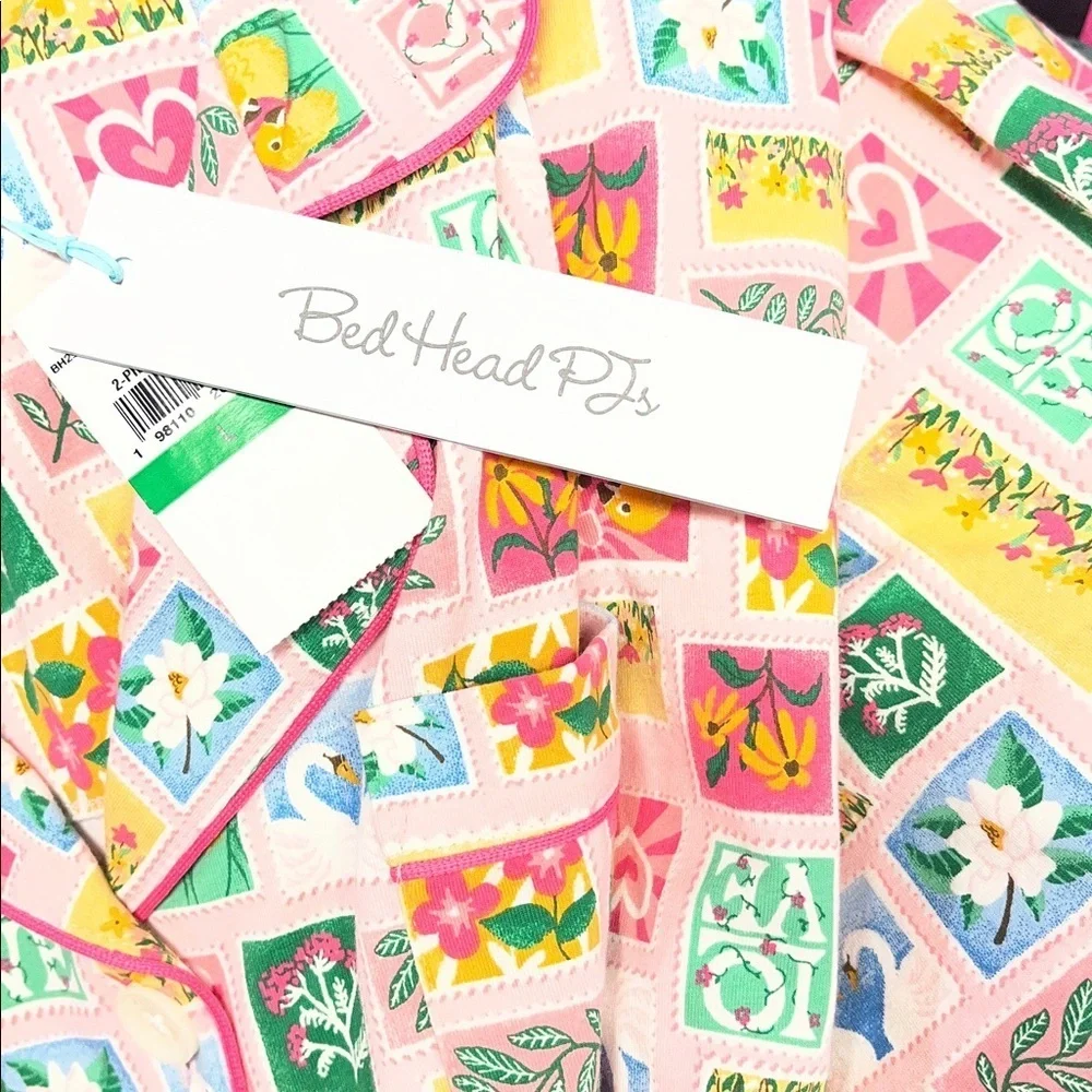 Anthropologie Bedhead Love Stamps  Pajamas Set